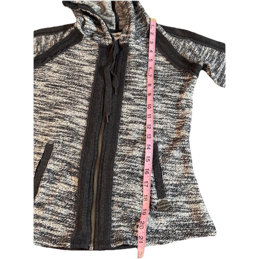 Harley Davidson Women XS‎ Embroidered Full-Zip Gray Hoodie Biker - Picture 15 of 16